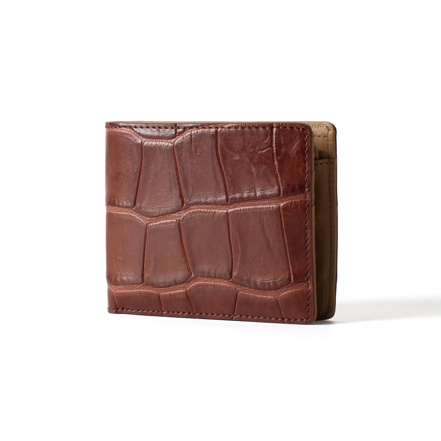 Sebek 二つ折りウォレット イタリア製ワニ革(セミマット加工) LCR-1214M