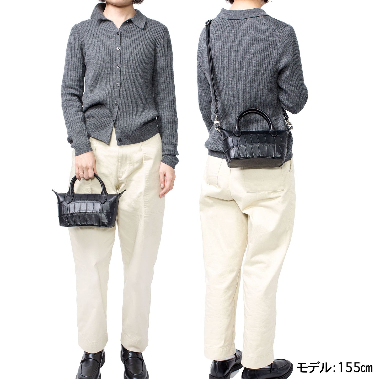 Sebek ショルダーバッグ イタリア製ワニ革(マット加工) LCR-1218M