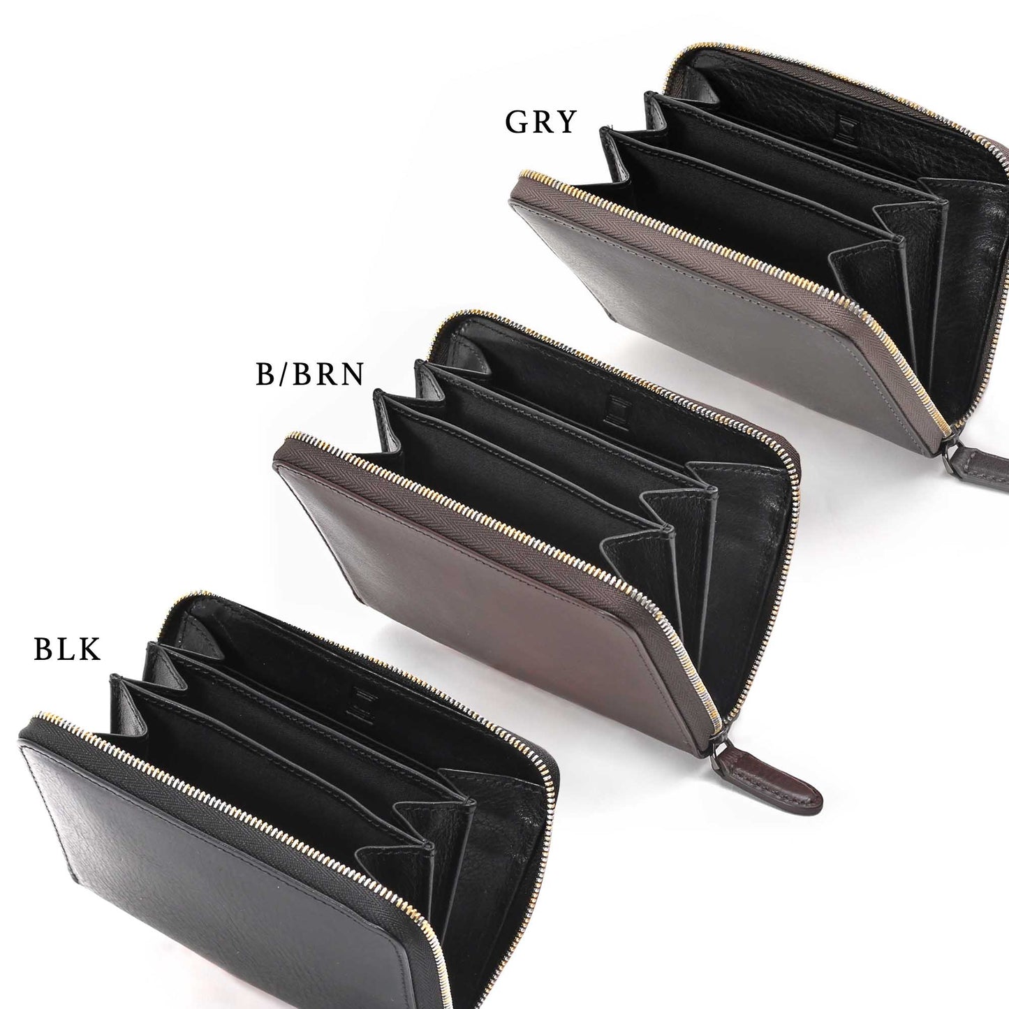 MINIMAL ラウンドミドル財布 イタリアンレザー LMM-1201